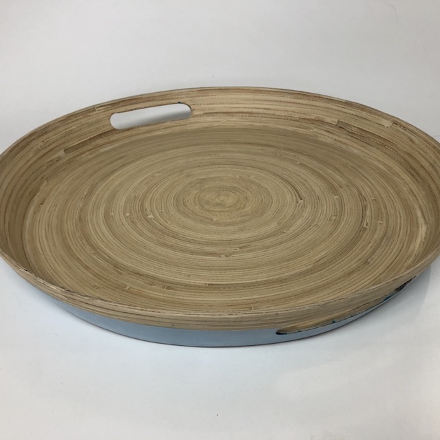 TRAY, Light Blue Bamboo - Round 